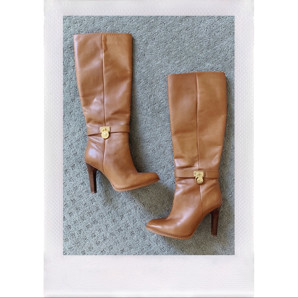 Leather Michael Kors knee-high boots (size 5.5)